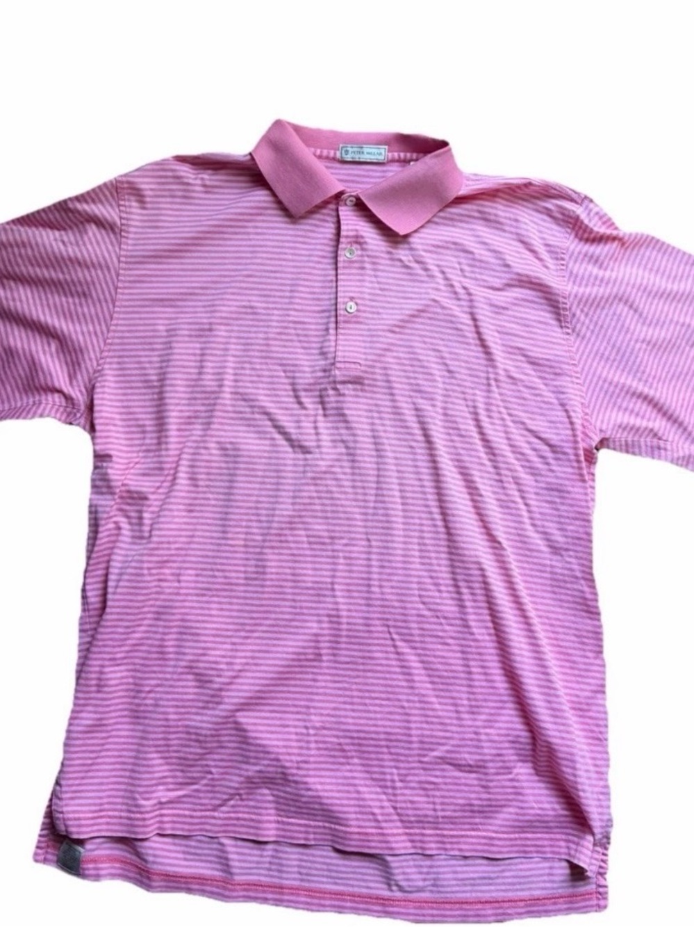 Peter Millar Pink Striped Polo